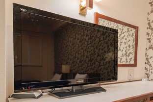 写真：32型テレビ（シングルは26型）