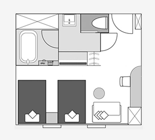 間取り図:デラックススーペリアツイン