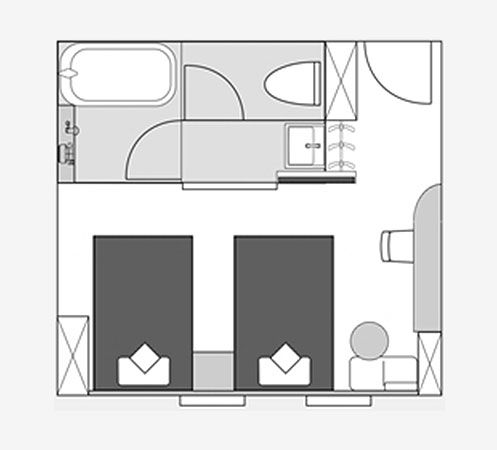 間取り図:モデレートツイン