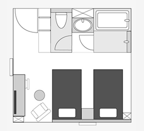 間取り図：モデレートツイン