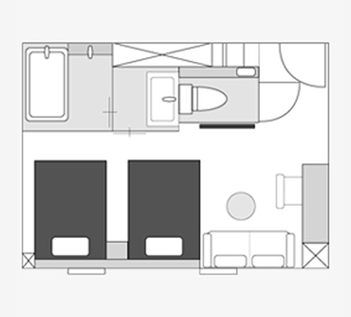 間取り図：デラックススーペリアツイン
