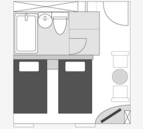 間取り図：モデレートツイン