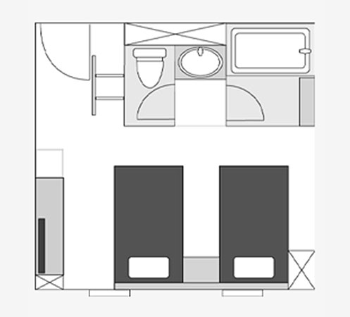 間取り図：スーペリアツイン