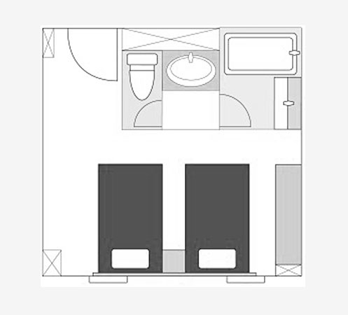 間取り図：モデレートツイン