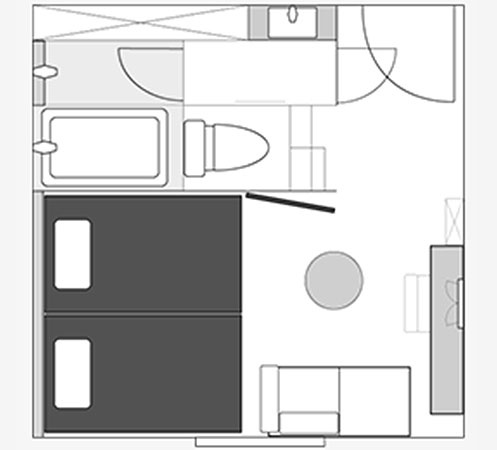 間取り図：スーペリアツイン
