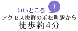 魅力1.アクセス抜群の浜松町駅から徒歩約4分